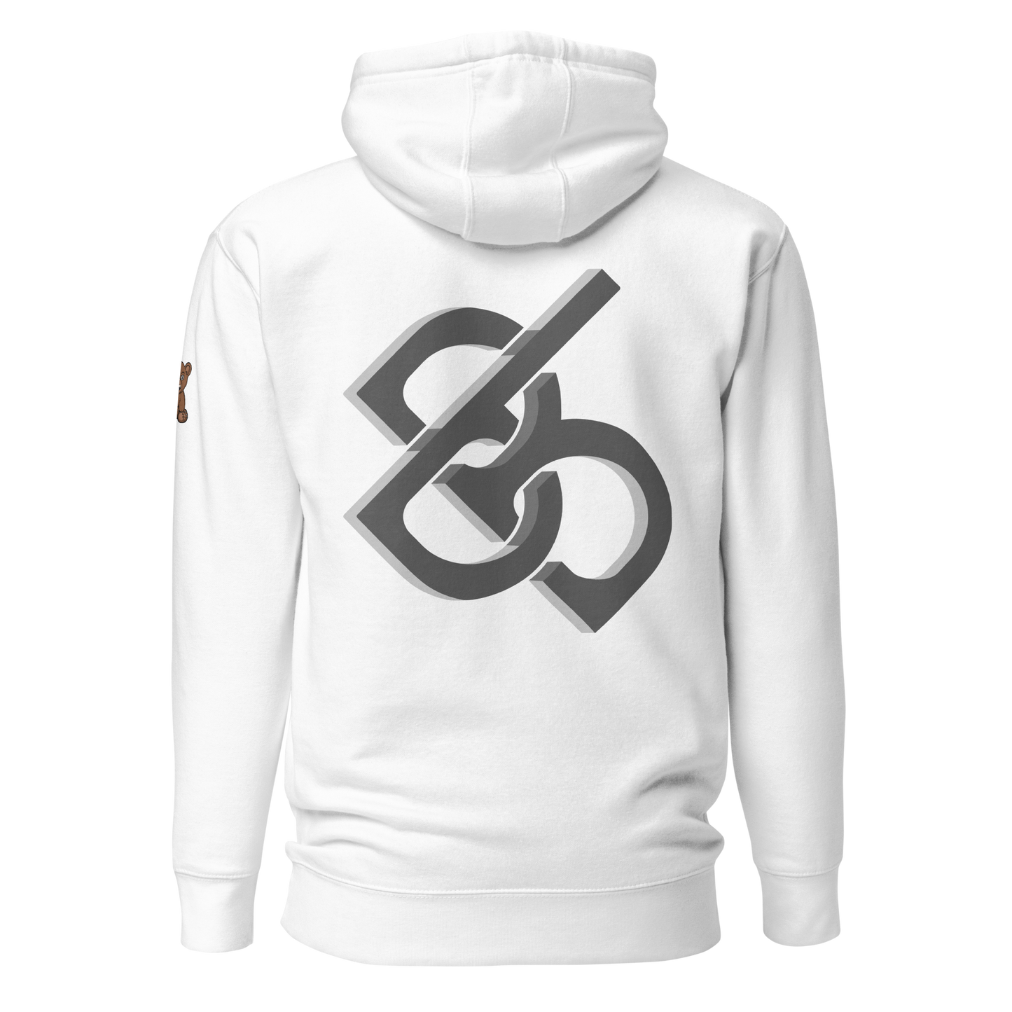 Fused Full Back Logo Hoodie White