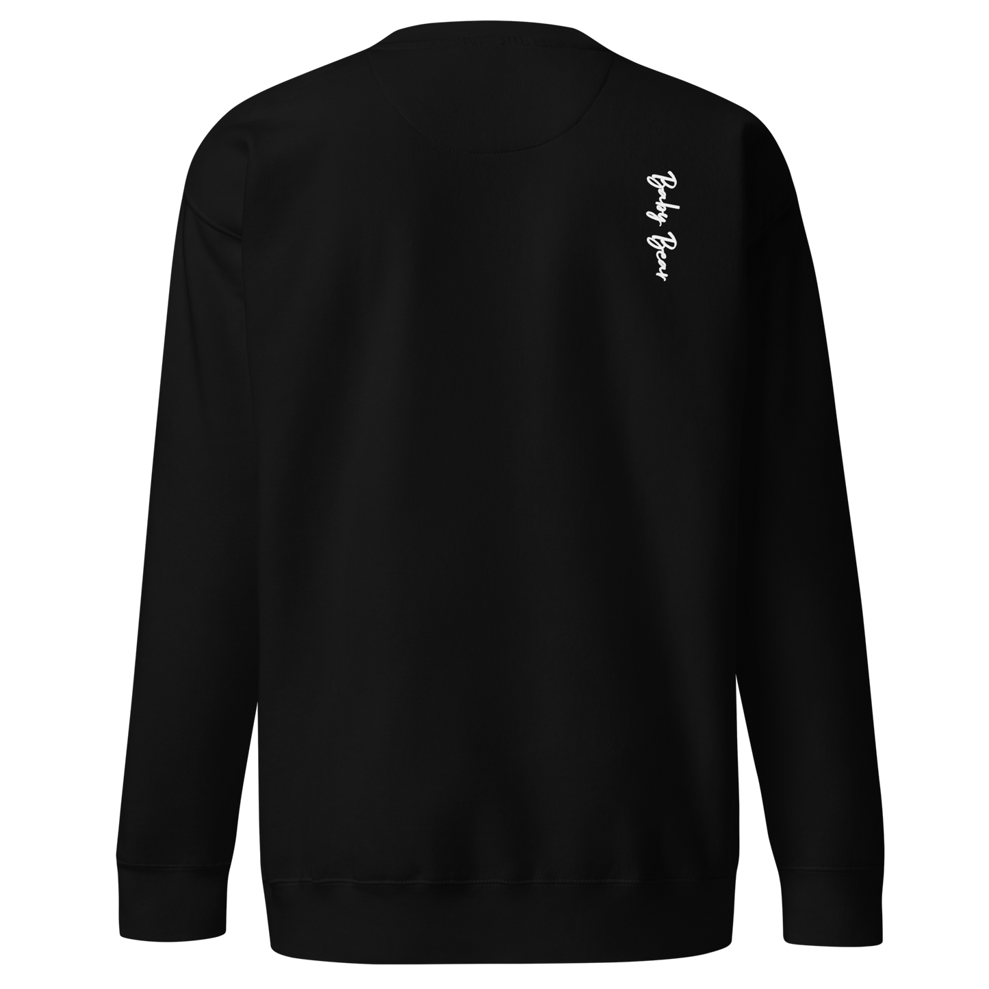 Refined Off Centre Script Sweatshirt Black