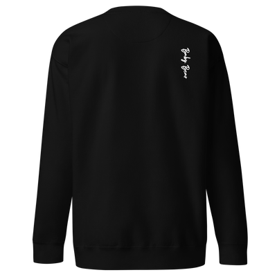 Refined Off Centre Script Sweatshirt Black