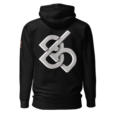 Fused Full Back Logo Hoodie Black