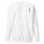 Refined Off Centre Script Sweatshirt White